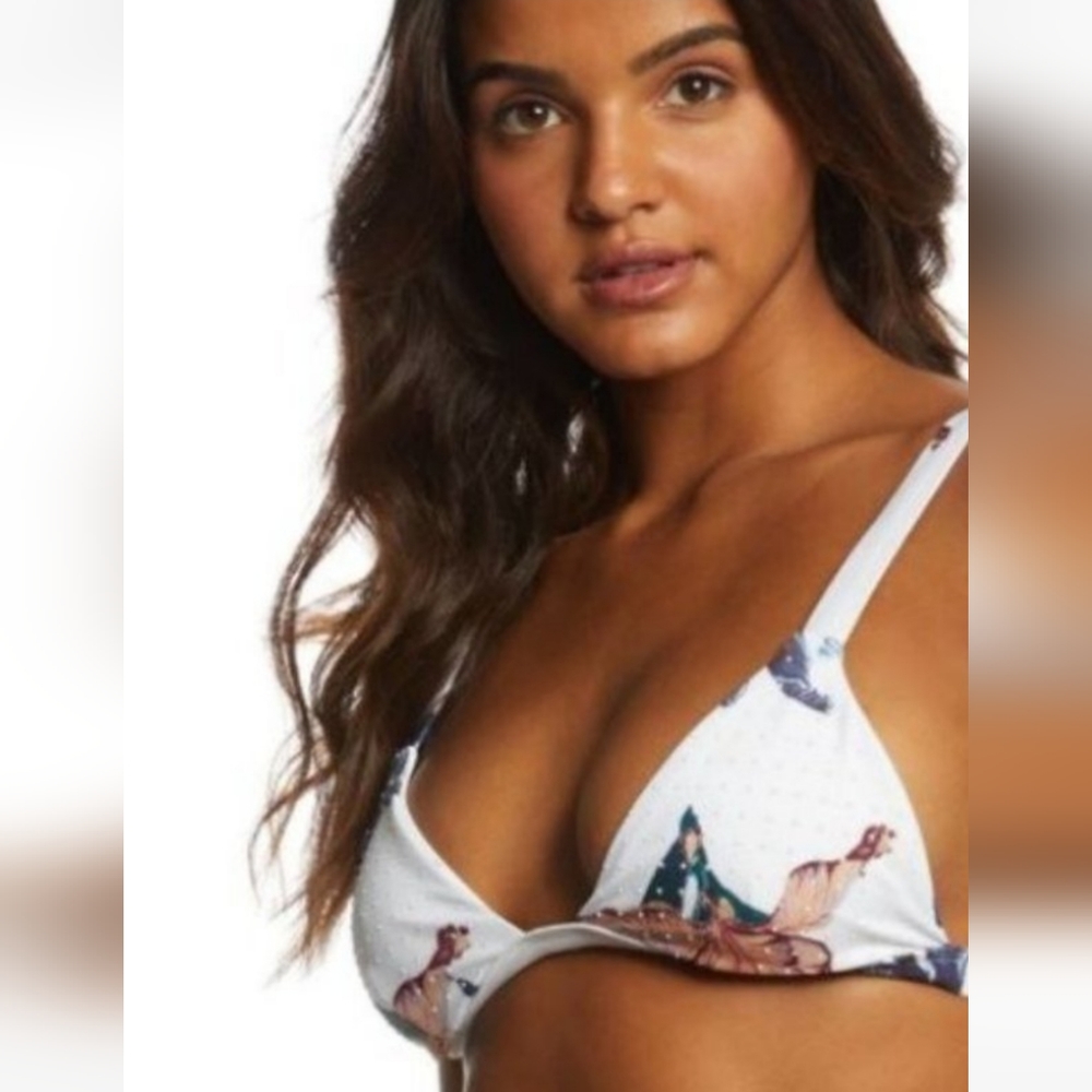 Tavik NWT White Addison Top Nail Heads Bikini Top 👙